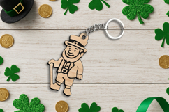 Keychain St Patrick's Day SVG Lucky Charm Present Laser Gift Product Image 3