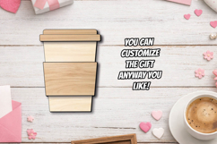 SVG Coffee Cup Mother's Day Gift Card Holder Money Mug Laser Product Image 3