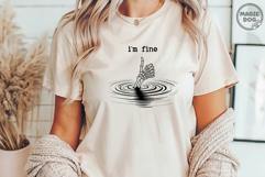 I’m Fine Skeleton Funny Sarcastic Halloween, Dark Humor Meme Product Image 3