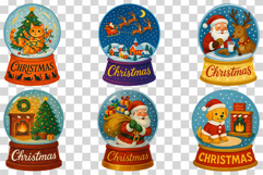 Christmas Vintage Stamps | Santa reindeer elf snowman bell Product Image 3