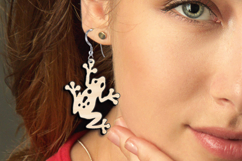 Summer Frog Earrings Set SVG Laser Gift Ocean Beach Nature Product Image 3