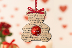 Valentine Day Candy Holder Bear SVG Love Gift Romantic Laser Product Image 3