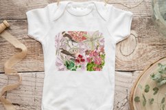 Vintage Floral Sublimation | Flowers and Bird Sublimation Product Image 3