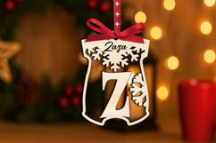 SVG Newborn Bodysuit Letter Z Laser Christmas Ornament Baby Product Image 3