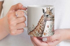 Giraffe Mug Sublimation | Watercolor Mug Wrap 11 &amp; 15 oz Product Image 3