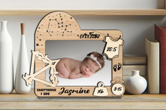 SVG Sagittarius Zodiac Baby Photo Frame Present Newborn Pic Product Image 3