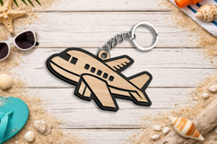 SVG Summer Airplane Travel Keychain Gift Laser Present Cute Product Image 3