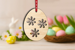 Flowers Egg SVG Easter Laser Ornament Holiday Present Gift Product Image 3