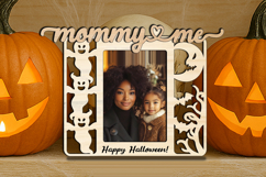 Halloween SVG Mommy &amp; Me Photo Frame Laser Spooky Scary Gift Product Image 3