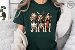 Beagle Christmas|Beagle Dog with Santa Hat|Xmas Beagle Dog Product Image 3