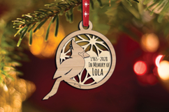 Cardinal Flowers SVG Memorial Ornament Christmas Laser Gift Product Image 3