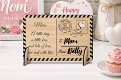 SVG Post Card Message to Mom Happy Mother's Day Gift Laser Product Image 3