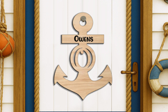 SVG Letter O Alphabet Door Hanger Sea Anchor Nautical Family Product Image 3