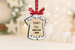 SVG Baby Onesie Shirt My First Christmas Ornament Laser Gift Product Image 3