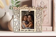 Flowers Mommy and Me SVG Frame Photo Gift Laser Love Home Product Image 3