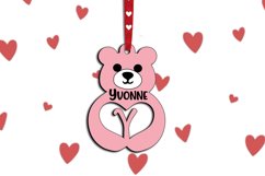 Letter Y Gift Love Bear SVG Valentines Day Laser Alphabet Product Image 3