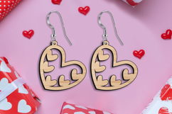 SVG Many Love Hearts Earrings Valentine Romantic Laser Gift Product Image 3