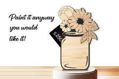 Mother&#039;s Day Jar Flowers Gift Card Holder SVG Laser Present Product Image 3