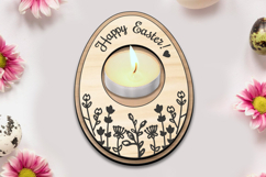 Easter Egg Tea Candle Holder Present Gift SVG Laser Holiday Product Image 3