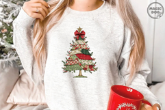 Watercolor Patchwork Christmas Tree PNG|Patchwork Holiday Product Image 3