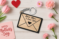 Mom Mother's Day Letter Keychain Gift SVG Laser Present Mama Product Image 3