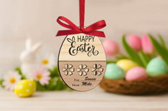 Bunny Easter Gift Card Holder Flower SVG Laser Egg Present Product Image 3