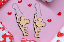 SVG Intricate Love Valentine Earrings Laser Romantic Gift Product Image 3