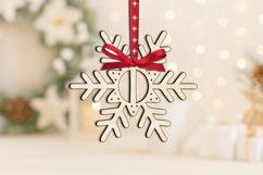 Christmas Ornament Letter I SVG Alphabet Monogram Laser Gift Product Image 3