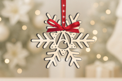 Letter A Alphabet Christmas Ornament Monogram Laser Present Product Image 3