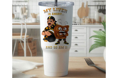 Funny Football Fan drinking Shirt black and gold png Product Image 3