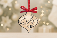 Nativity Scene Arabesque Christmas Ornament Laser SVG Gift Product Image 3