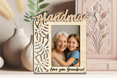 Tropic Grandma SVG Photo Frame Laser Gift Home Present Kids Product Image 3