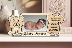 Bear SVG Baby Photo Frame Gift Present Newborn Home Decor Product Image 3