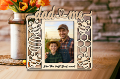 Dad and Me SVG Bee Honeycomb Frame Photo Kids Laser Summer Product Image 1