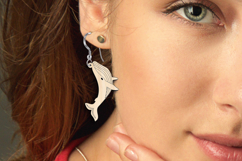 Whale SVG Earring Maritime Ocean Pattern Laser Gift Fish Product Image 3