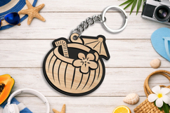 Laser SVG Summer Keychain Cocktail Present Accessory Gift Product Image 3