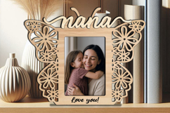 SVG Butterfly Design Nana Photo Frame Laser Gift Home Decor Product Image 3