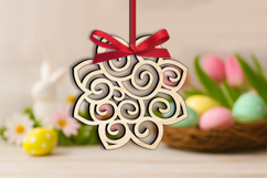 SVG Easter Flower Ornament Laser Holiday Pattern Present Product Image 3