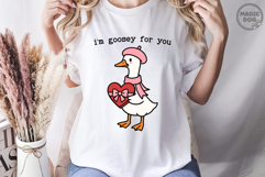 Goosey For You Valentine|Coquette Valentine Goose SVG Product Image 3