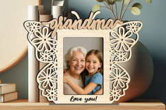 SVG Butterfly Grandma &amp; Me Photo Frame Laser Gift Home Decor Product Image 3