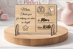 Happy Star Mom Mother's Day SVG Post Card Present Laser Gift Product Image 3