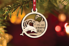Dolphin SVG Memorial Ornament Laser Christmas Remembrance Product Image 3