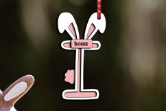 Easter Ornament Laser Letter I Basket Tag SVG Bunny Tail Product Image 3