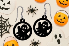 Halloween Ghost Spirit Earrings SVG Laser Gift Apparition Product Image 3