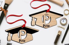 Letter P SVG Laser Cut Graduation Ornament School Academy Product Image 3