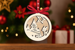 Winter Deer Merry Christmas Laser SVG Holiday Festivity Gift Product Image 3