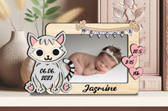 Cat Baby Photo Present SVG Frame Newborn Board Picture Gift Product Image 2