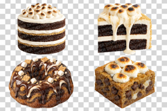 Smores Dessert | Watercolor PNG Chocolate Marshmallow Bakery Product Image 3