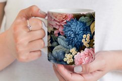 Vintage Flowers Mug Sublimation | Floral Mug Wrap Product Image 3