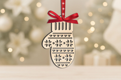 Holiday Glove Gift SVG Laser Christmas Ornament Present Product Image 3